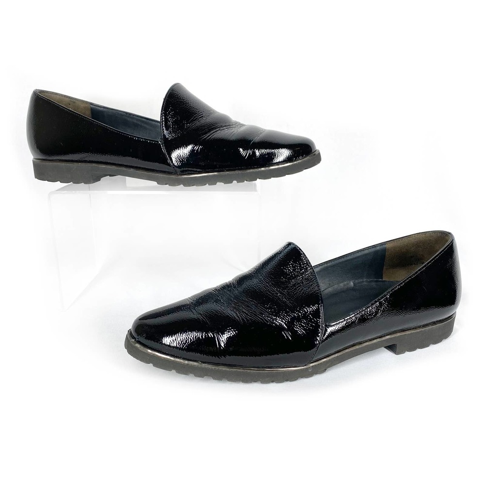 Paul Green Uptown Loafers Black Patent Leather Slip On Driving Shoes 9